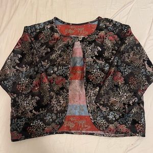 Vintage single buttonblouse